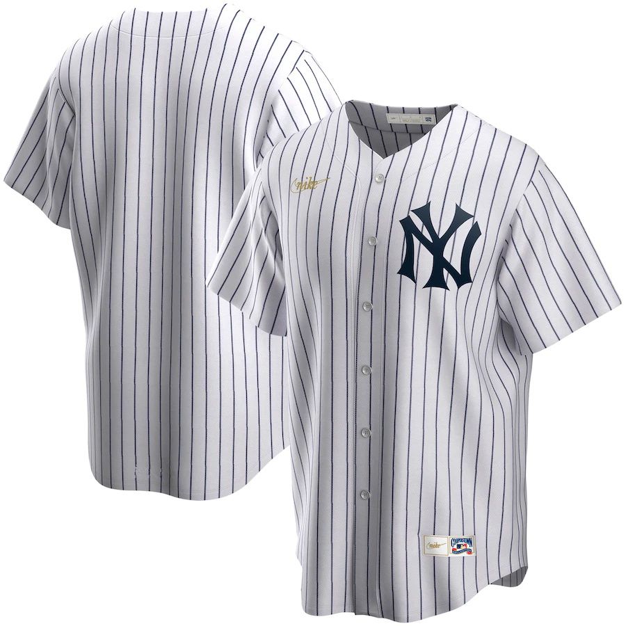 Mens New York Yankees Nike White Home Cooperstown Collection Team MLB Jerseys